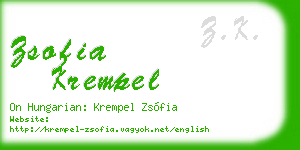 zsofia krempel business card
